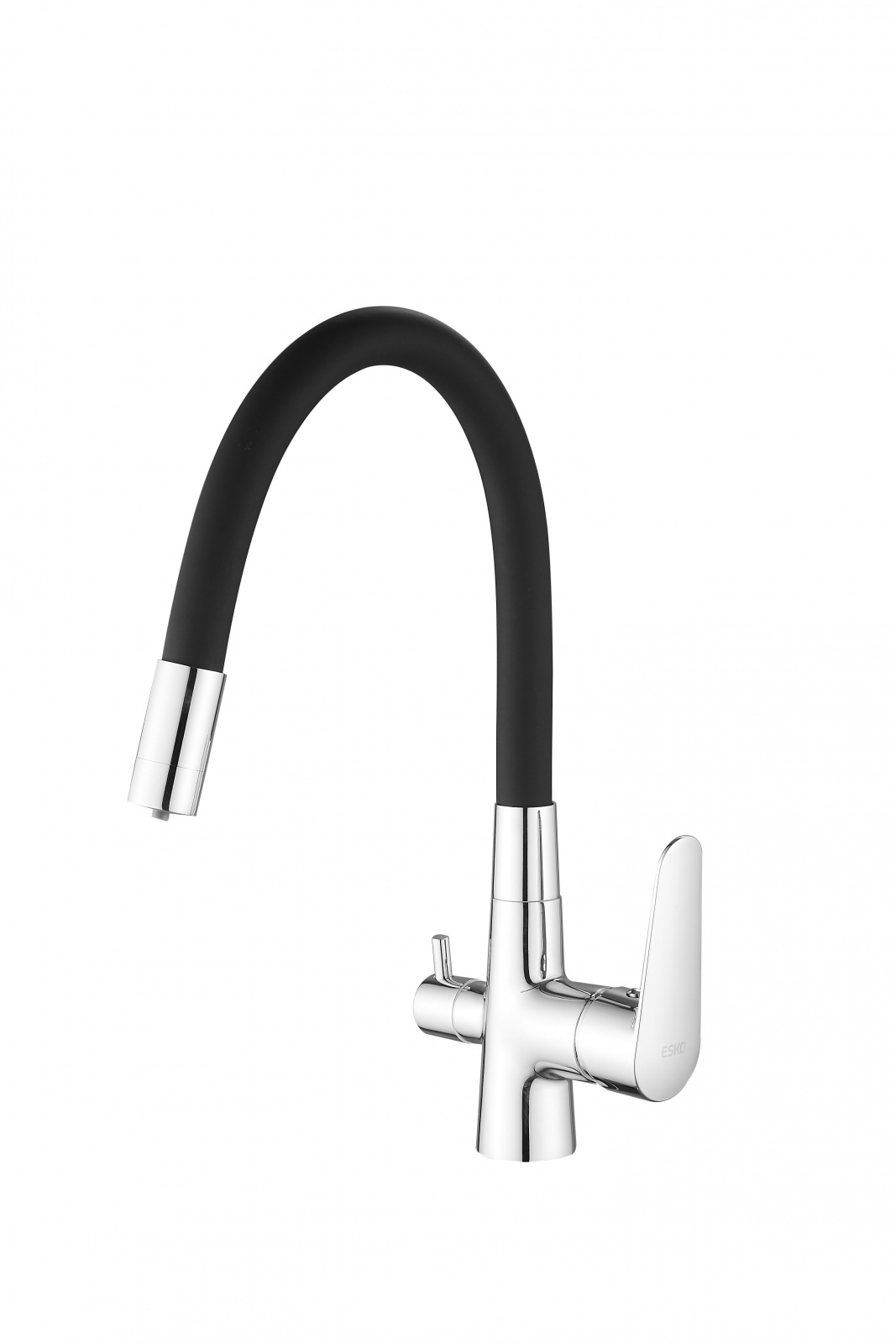 Смеситель для кухни ESKO Coral CL 03 B   с подключением к фильтру, черный 