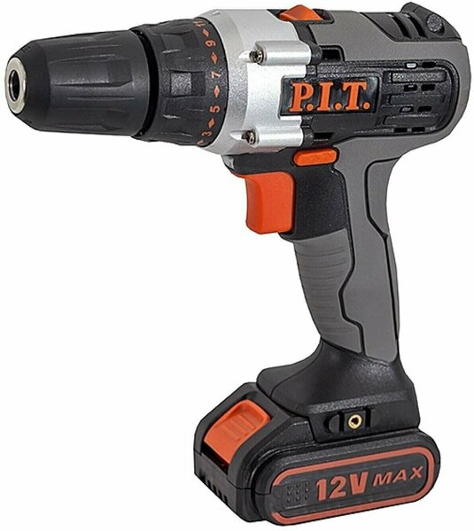 Дрель-шуруповерт P.I.T. PSR12-C7 МАСТЕР (12В, 2 Li акк.1,5Ач,2 ск,25Нм,быстр.зарядка,кейс)