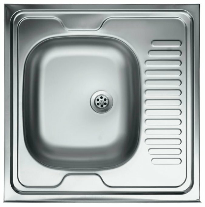 Мойка накладная   квадрат S-409  600*600 левая,