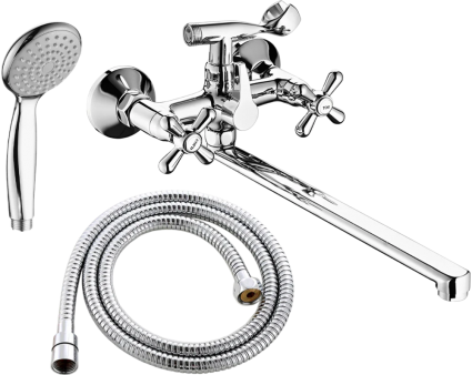 Смеситель для ванны FASHUN А2225   двухвентильный хром,длинный излив