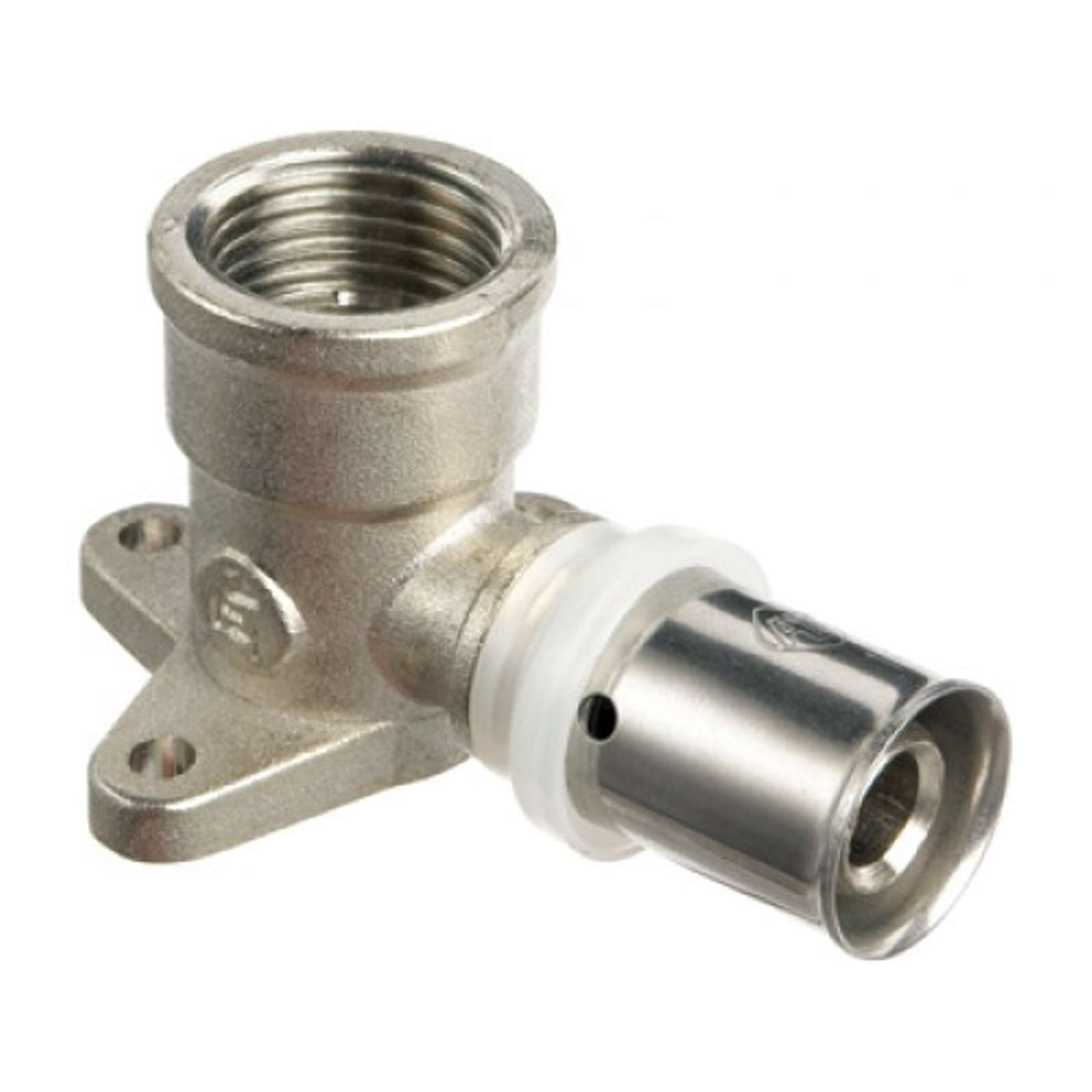 Угольник ALTSTREAM 20х1/2" вн/пресс с креплением