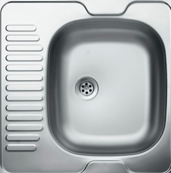 Мойка накладная   квадрат S-409  500*600*130(0,4) правая,