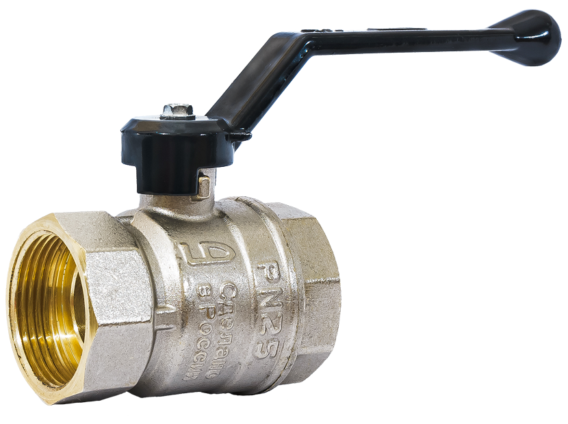 Кран шаровой латунь LD  Pride  1/2", рычаг чёрный вн/вн  