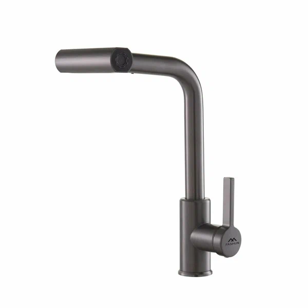 Смеситель для кухни FASHUN  А56131-17   с вытяжной лейкой,графит 