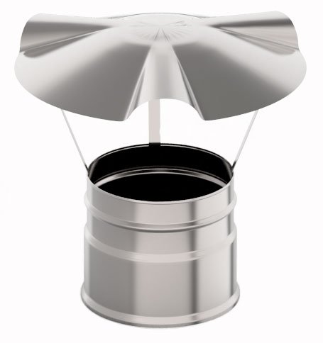 Зонт УМК 100мм 0,5мм оцинкованная сталь 