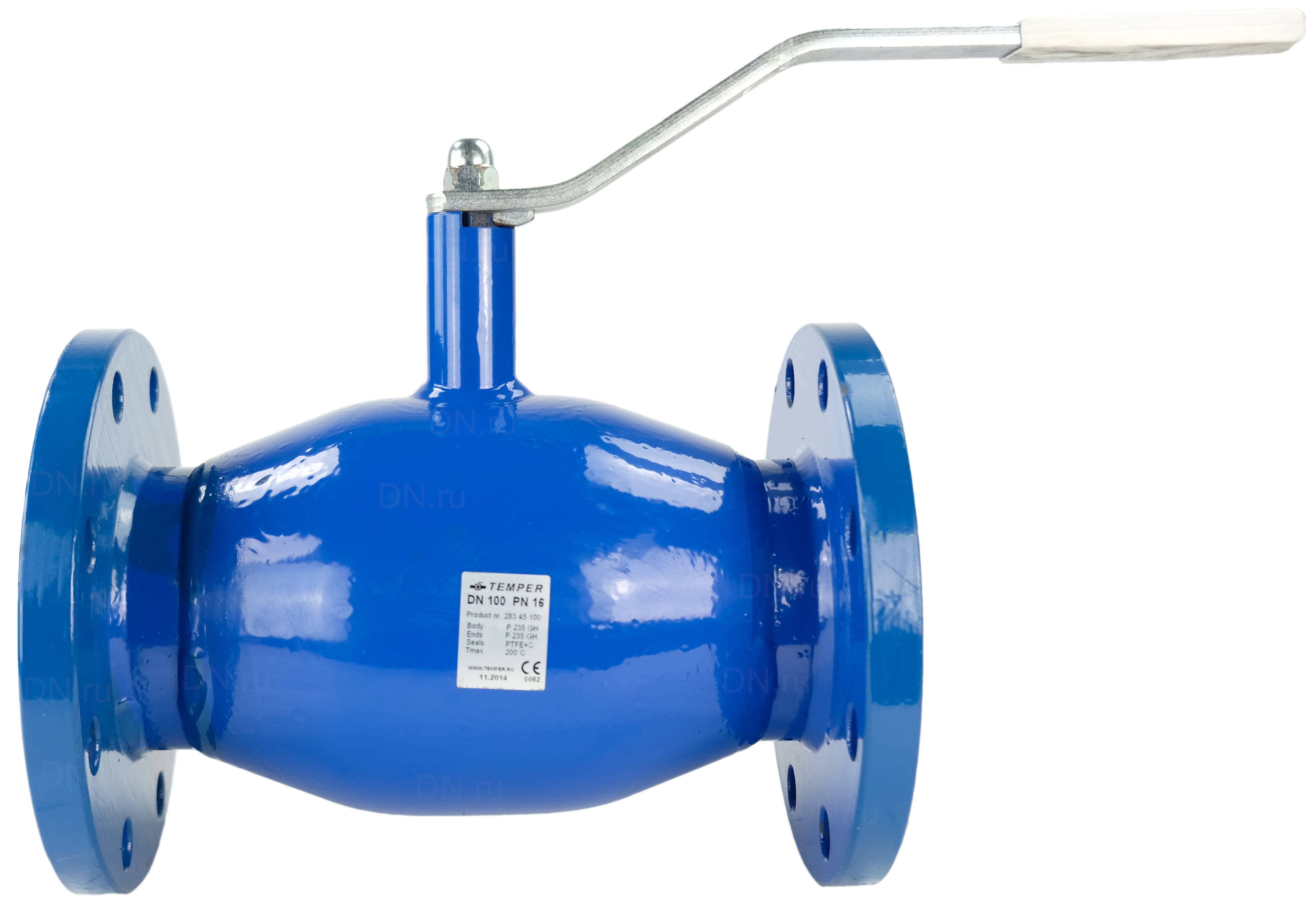 Кран шаровый стальной TEMPER 28320065 Ду 65 Ру16 фланцевое  
