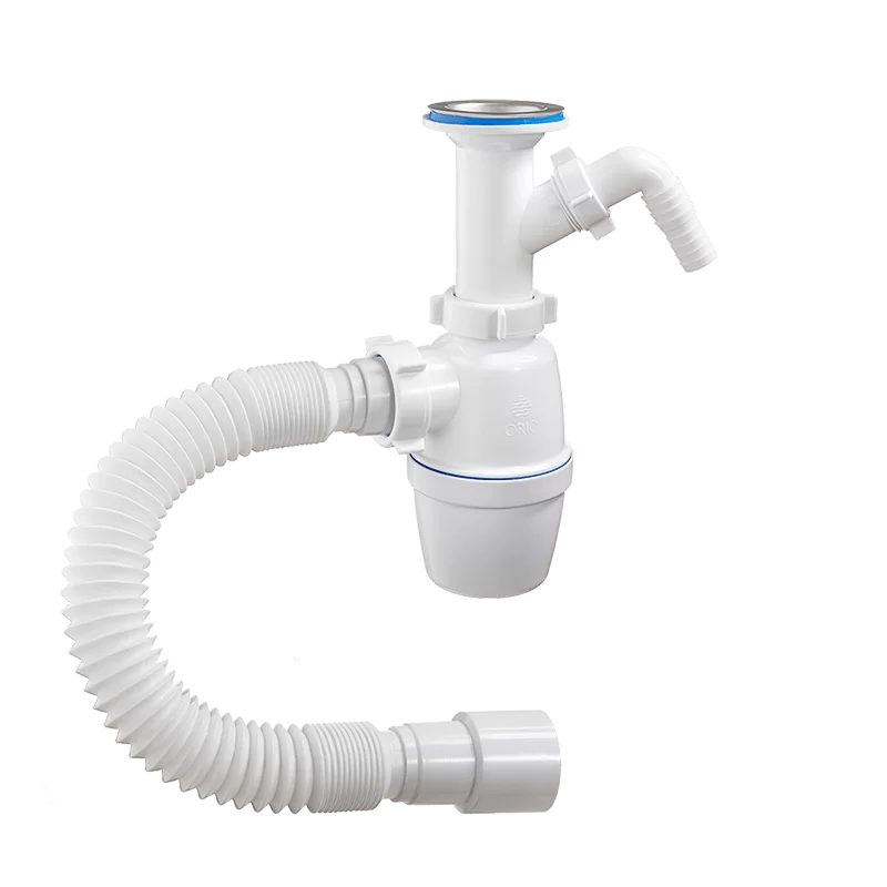 Сифон для раковины ОРИО А-42059 1/2х40 с гофрой и отводом ан. А2015