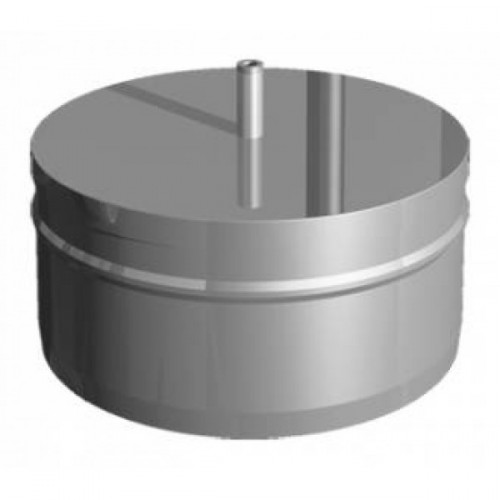 Заглушка с конденсатоотводом УМК 150мм 0,5мм нержавеющая сталь 