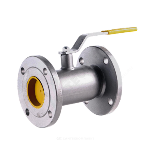 Кран шаровой сталь вода КШЦФ Ду100 Ру16 фланцевый полный проход рычаг LD