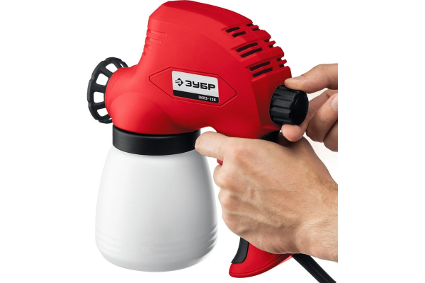 Краскопульт электрический, ЗУБР ЗКПЭ-120, краскоперенос 300 мл/мин., вязкость 60 DIN, 0,8л, 120Вт — купить в Кургане, цены в интернет-магазине «АкваТехника»