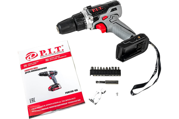 Дрель-шуруповерт аккумуляторная P.I.T. PBM20H-10B/1, 20 В Li-Ion 1x2 Ач — купить в Кургане, цены в интернет-магазине «АкваТехника»