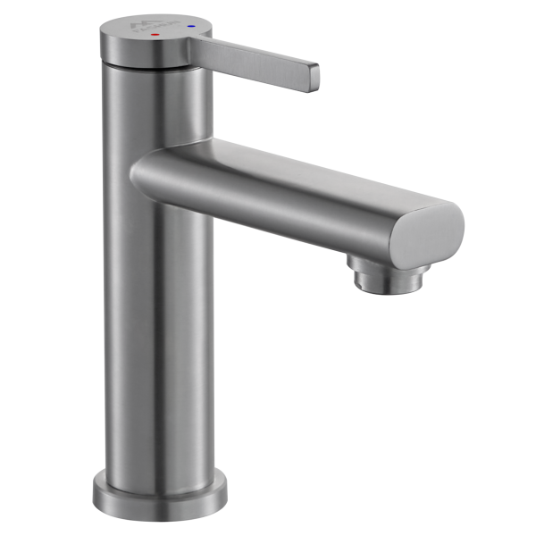 Смеситель для умывальника FASHUN  А51130 врезной, однорычажный, сатин,нержавеющая сталь 