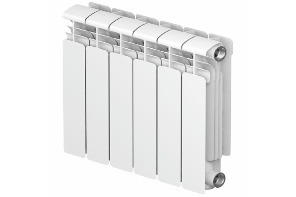 Радиатор Алюминиевый AQUAPROM SH УЦЕНКА 8 секций, 350мм/80мм, 120Вт, белый
