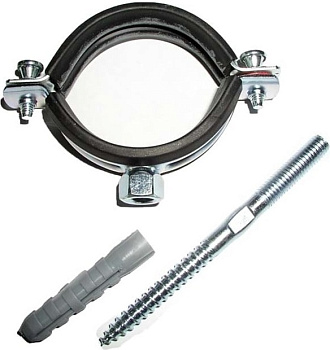 Крепление трубы  3/8” с резинкой и шпилькой М8 (15-19мм)