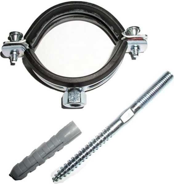 Крепление трубы  3/8” с резинкой и шпилькой М8 (15-19мм)