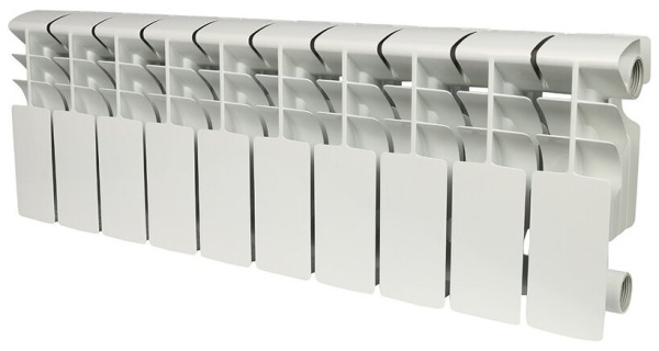 Радиатор Алюминиевый ROMMER  Plus 10 секций, 200мм/96мм, 85Вт, белый