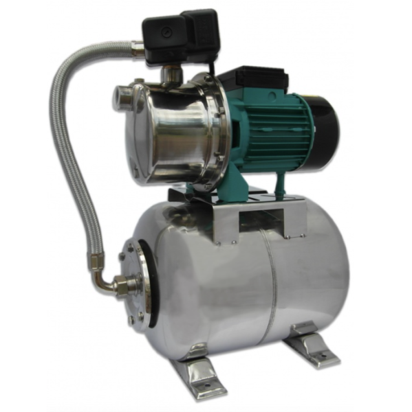 Станция насосная LEO EKJ-1002SS A5 1000Вт, 73л/м, 44м, нерж. сталь, 24л, нерж. сталь