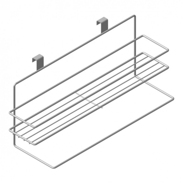 Полка навесная с держателем для полотенца Хром 400х120х160 (отгрузка кратно 2шт) П0001978