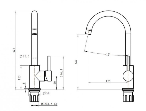 Смеситель для кухни ESKO Kitchen K4  врезной, однорычажн.логт/хир. хром — купить смеситель для кухни в Кургане, цены в интернет-магазине «АкваТехника»