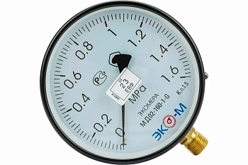 Манометр ЭКОМЕРА МД-02-160мм 0..1,6 МПа G1/2