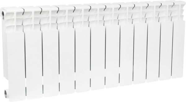 Радиатор Алюминиевый AQUAPROM SH 12 секций, 350мм/80мм, 120Вт, белый