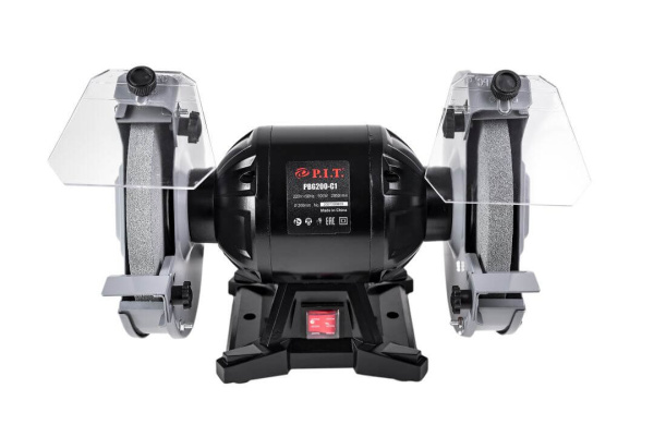 Станок точильный P.I.T. PBG200-C1 МАСТЕР (Ø200*12,7*20, 500Вт. 2950 об/мин)