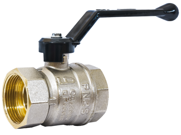 Кран шаровой латунь LD  Pride  2", рычаг чёрный вн/вн  