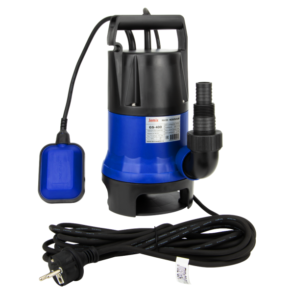 Насос дренажный  JEMIX GS-550/ФН-175-7 для грязной воды 10,5м3/ч 7м 550Вт пластик,  с поплавковым вы