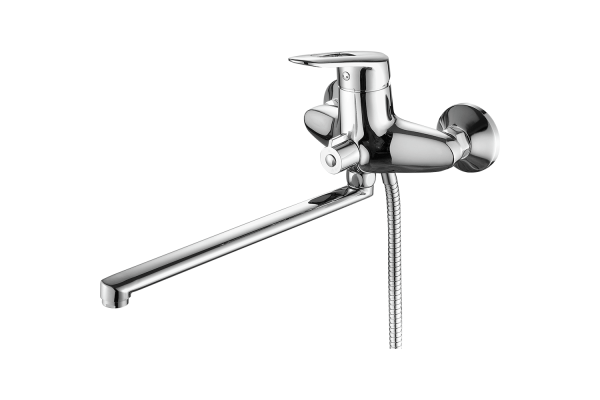 Смеситель для ванны FASHUN А2207   однорычажн. хром,длинный излив,D=40мм