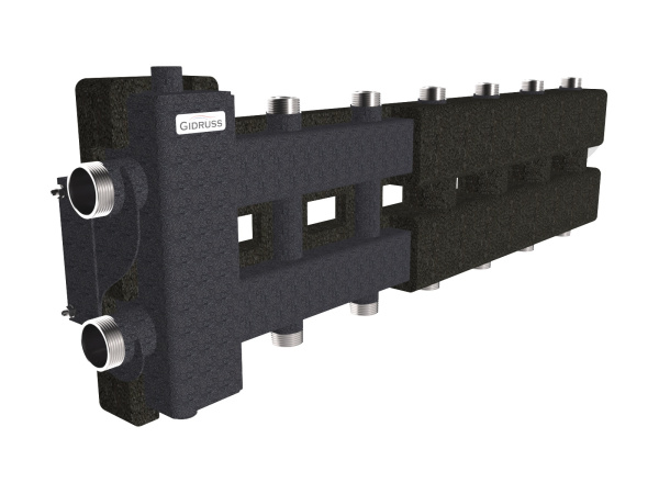 Коллектор балансировочный GIDRUSS конструкц.сталь BM-80-7DU.EPP с термоизоляцией