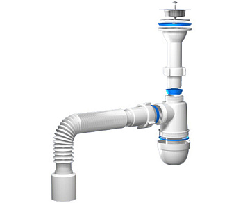 Сифон для раковины АНИ ПЛАСТ С0115 1/2х40 с гофрой 