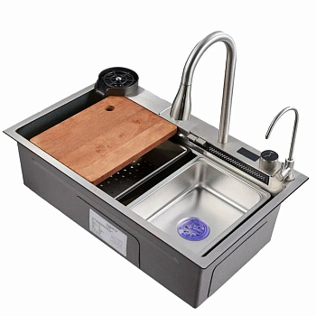 Мойка врезная  Dikalan  KS754505 матовый,нерж.сталь 750*460*220 