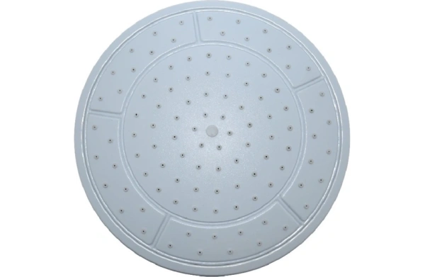 Тропический душ без подсветки 240 мм белый + диффузор с гайкой ERLIT