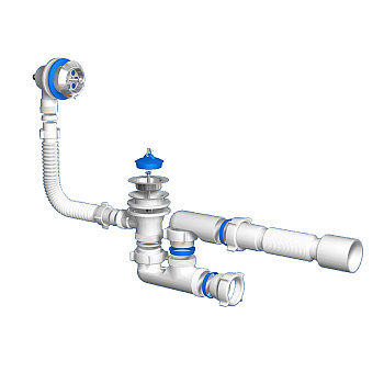 Обвязка для ванны АНИ ПЛАСТ Е255 с гофрой, регулировочный 