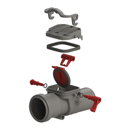 Клапан обратный для ВНУТР. КАН.  50   — купить канализационное оборудование в Кургане, цены в интернет-магазине «АкваТехника»