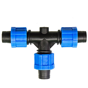 Тройник для капельной ленты 16мм