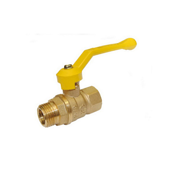 Кран газовый шаровый латунь ГАЛЛОП  1/2", рычаг, вн/нар,  