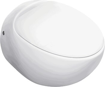 Унитаз подвесной SANITA LUXE Ringo горизонтальный выпуск, сиденье дюропласт белый 