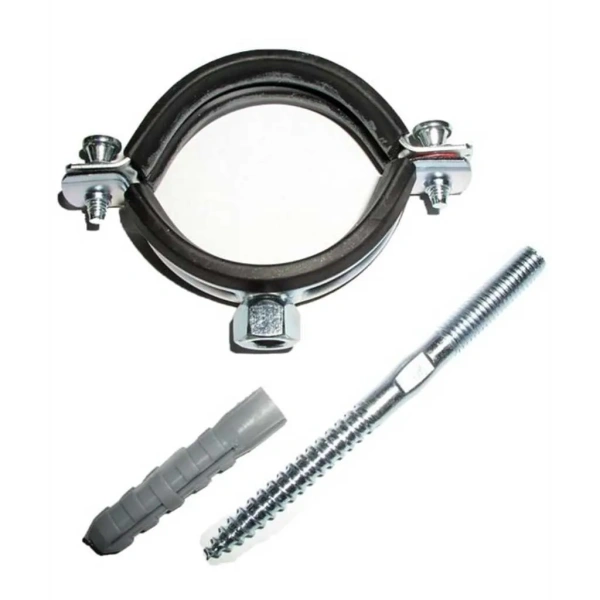 Крепление трубы  6" с резинкой и шпилькой М10 (159-166 мм) 