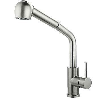 Смеситель для кухни FASHUN  А56009   с выдвижной лейкой,сатин D=35мм 