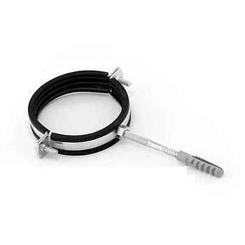 Крепление трубы  4" с резинкой и шпилькой М10 (110-114 мм)