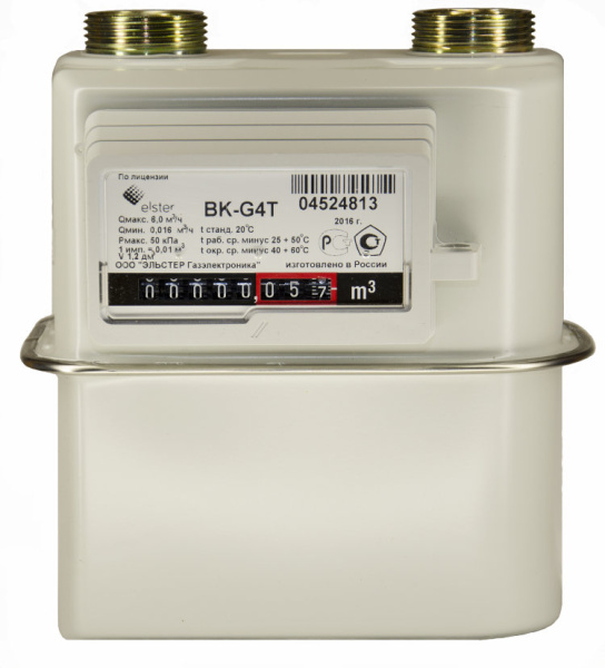 Счетчик для газа  ВКР G4Т левый  с термокоррекцией