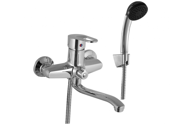 Смеситель для ванны FASHUN PL2206   хром, латунь,D= 35мм длинный излив