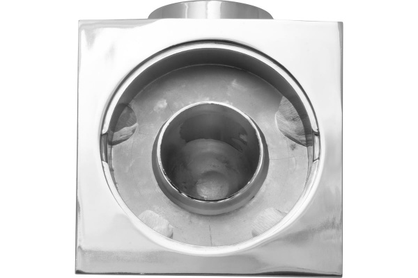 Трап мет. угловой 10 х 10 см (диам. 50 мм, хром) гидрозатвор, MP-У ИС.110003 — купить сантехнику в Кургане, цены в интернет-магазине «АкваТехника»