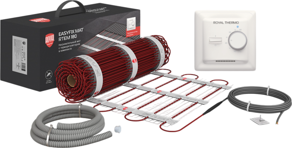 Нагревательный мат RoyalThermo EasyFix Mat RTEM (3 м2) с терморегулятором
