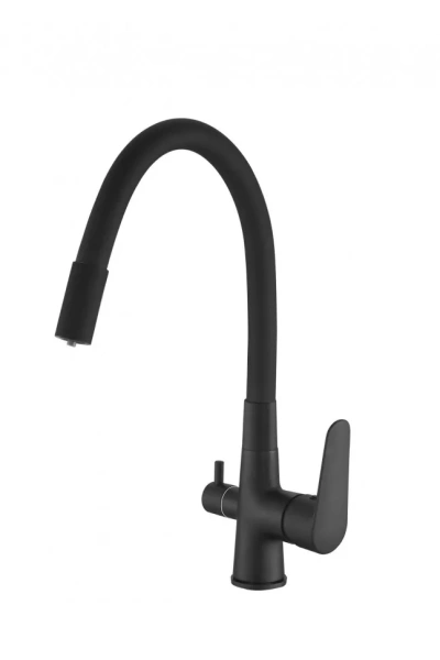 Смеситель для кухни ESKO Coral CL 03 Total   с подключением к фильтру, черный 