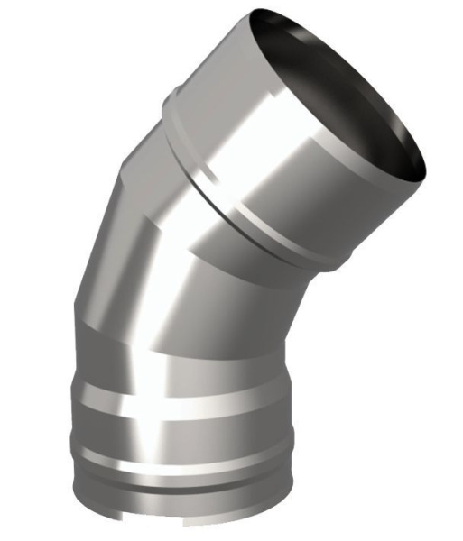 Отвод УМК 135° 150мм 0,5мм нержавеющая сталь  