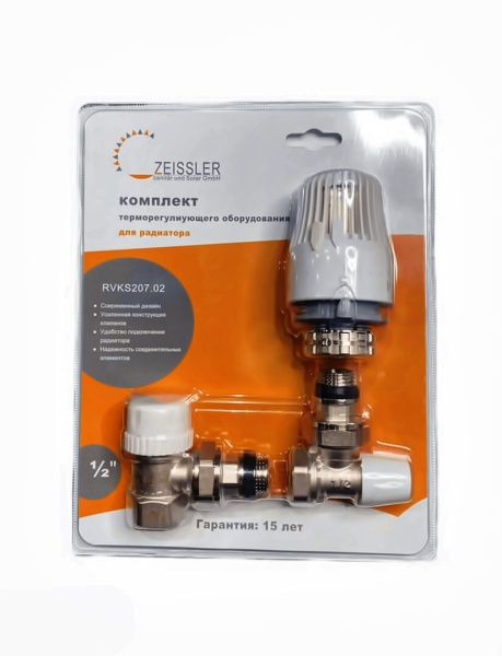 Комплект термостатический угловой 3/4 TIM RVKS207.03