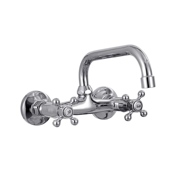 Смеситель для умывальника FASHUN  А4708 настенный двухвентильный, хром 