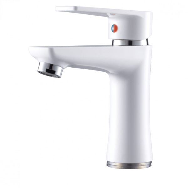 Смеситель для умывальника из высокопрочного пластика - БЕЛЫЙ PL6-001F